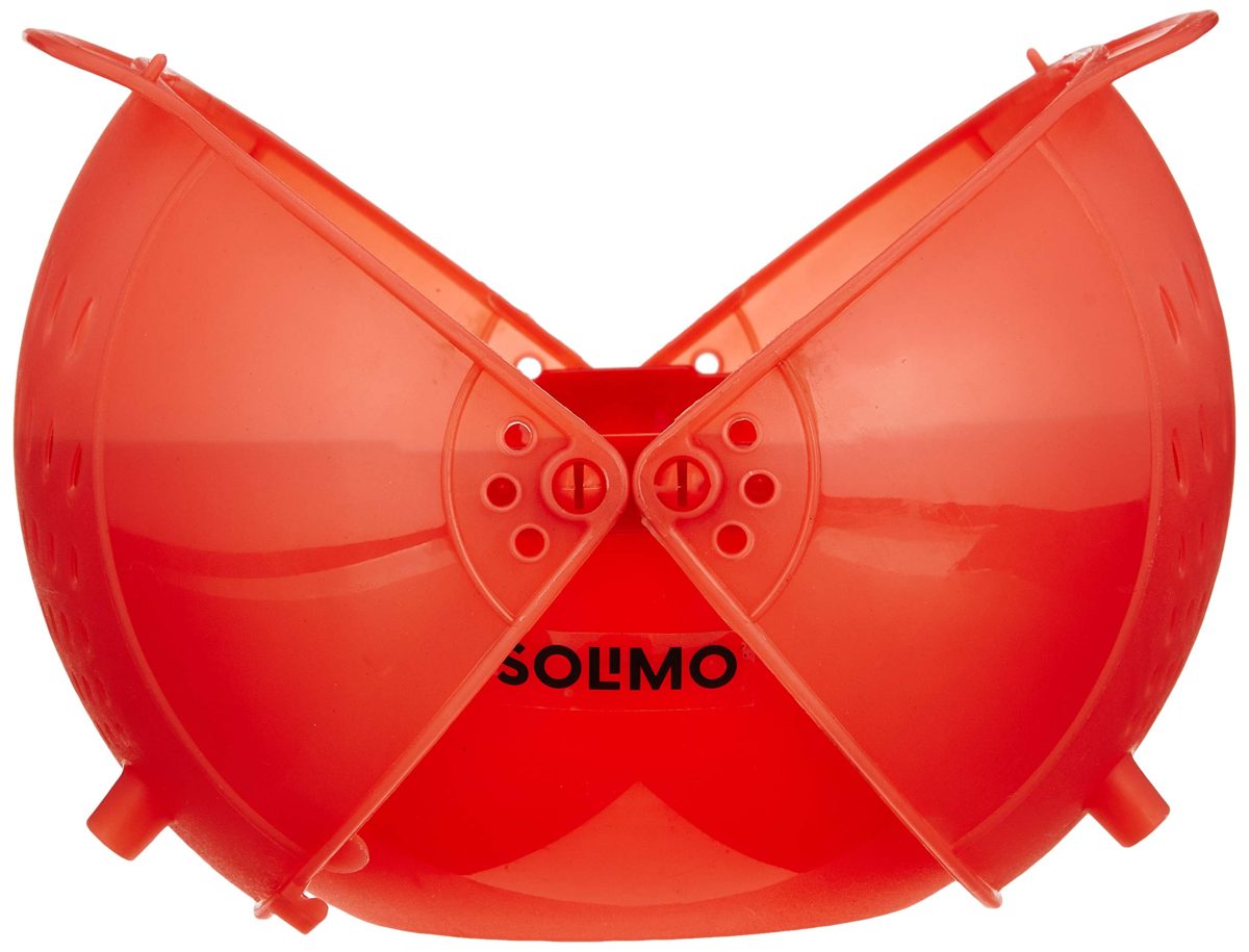 Amazon Brand - Solimo Plastic Drainer/Colander with lid (Red)