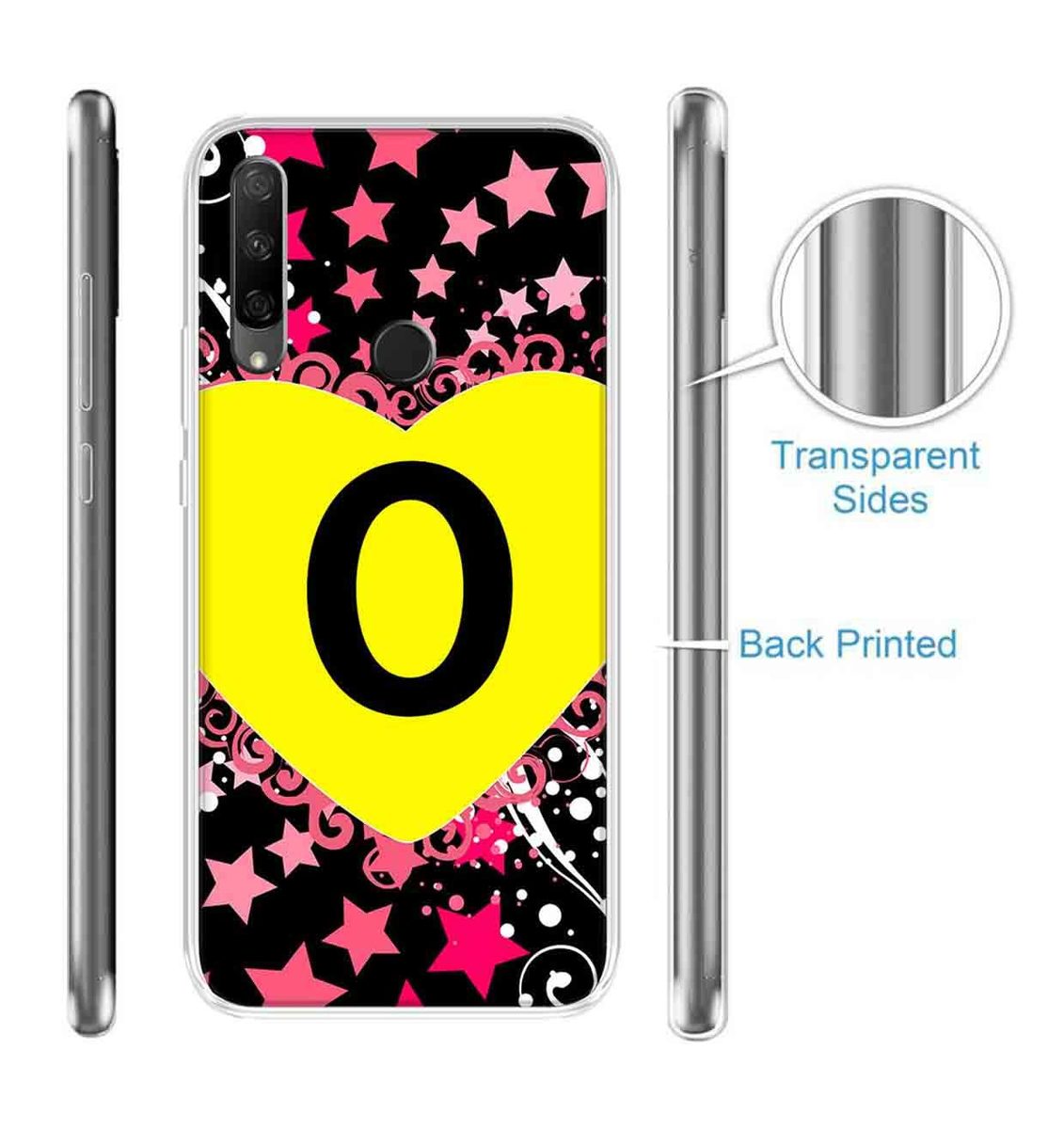 Amazon Brand - Solimo Designer Multicolor Heart Pattern Alphabet-O Printed Soft Back Case Mobile Cover for Huawei Honor 9X