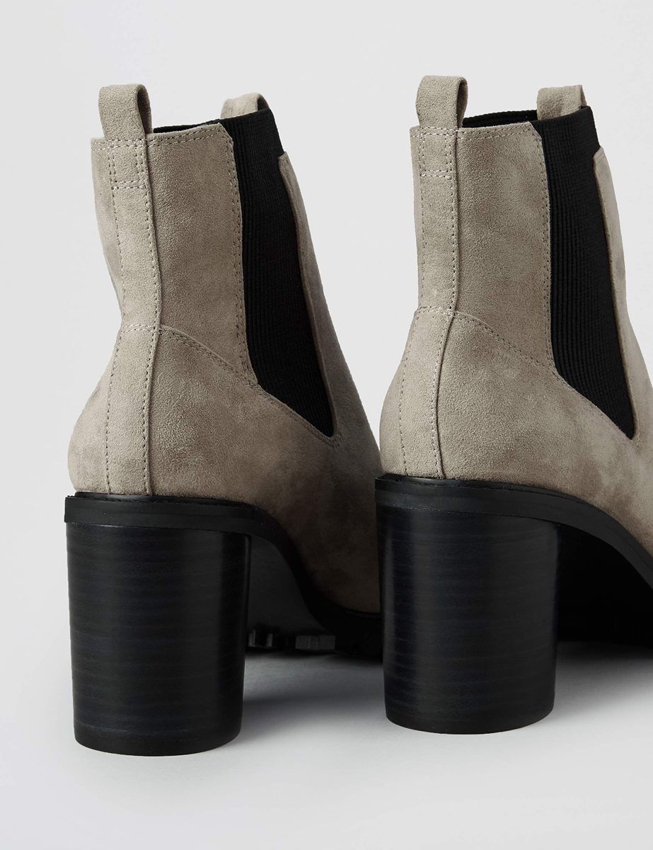 Amazon Brand - find. Chunky Sole Chelsea Boots, Grau Grey), US 7