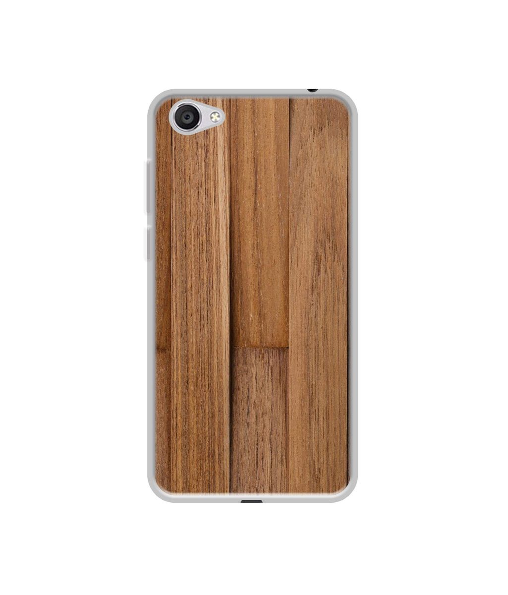 Amazon Brand - Solimo Designer Wooden Art UV Printed Soft Back Case Mobile Cover for Vivo Y55