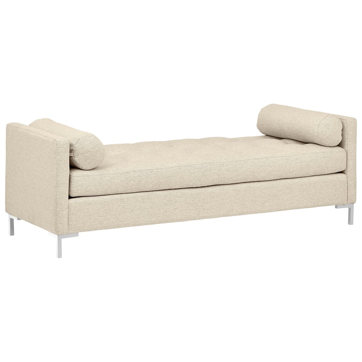 Amazon Brand – Rivet Uptown Mid-Century Tufted Customizable Daybed Sofa, 78"W, Platinum &amp; Silver