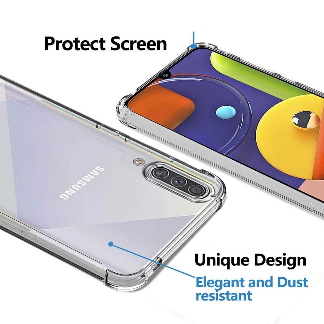 Amazon Brand - Solimo Mobile Cover (Soft & Flexible Back case) for Samsung Galaxy A30s (Transparent)
