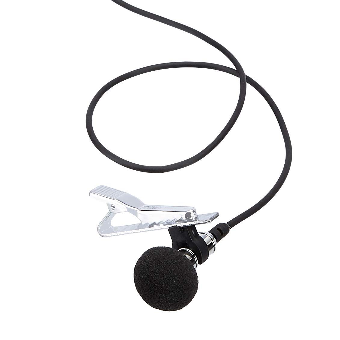 AmazonBasics Lapel Microphone ­ Omnidirectional Mic - Silver, 1-Piece