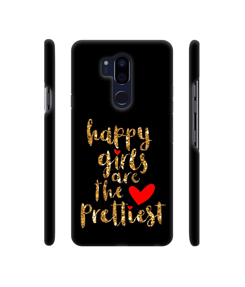Amazon Brand - Solimo Designer Happy Girls are The Prettiest 3D Printed Hard Back Case Mobile Cover for LG G7 ThinQ