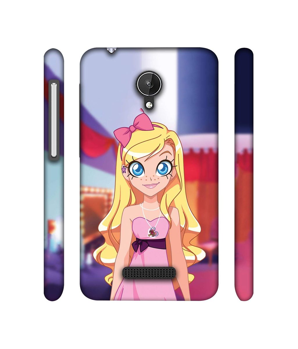 Amazon Brand - Solimo Designer Small Princess Vector 3D Printed Hard Back Case Mobile Cover for Micromax Canvas Spark Q380