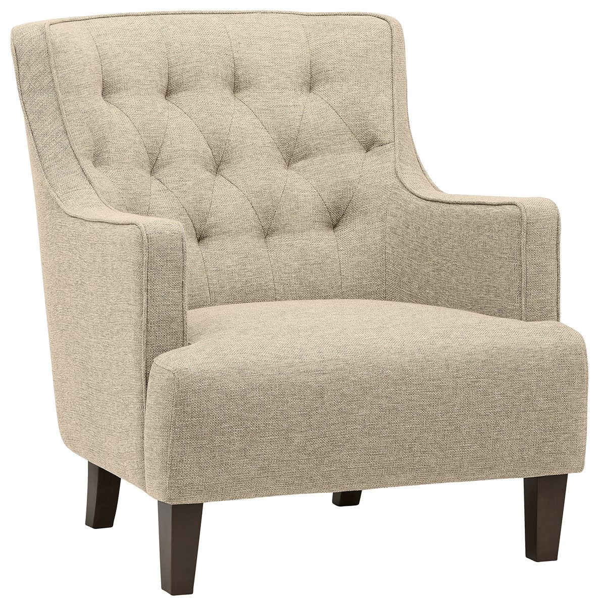 Amazon Brand – Stone & Beam Decatur Modern Tufted Wingback Living Room Accent Chair, 32.3"W, Oatmeal