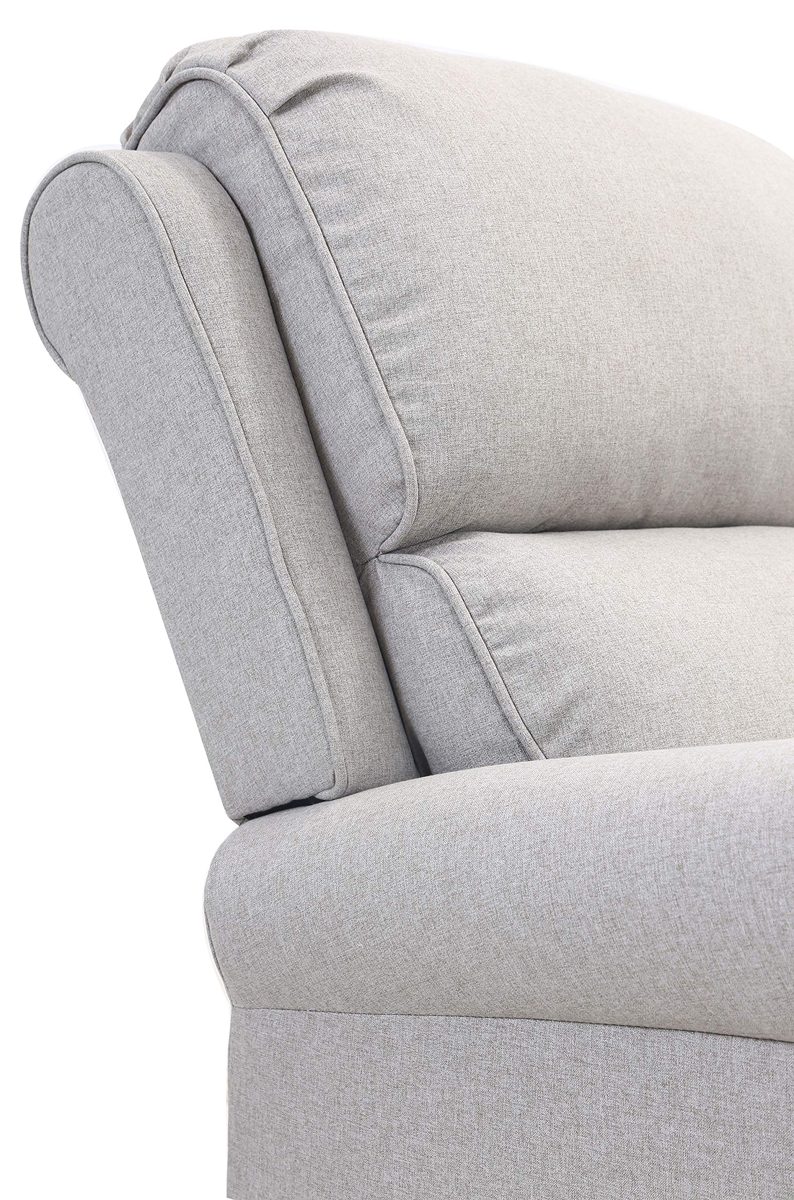 Amazon Brand – Ravenna Home Push-Back Recliner Living Room Chair, 33.9"W, Light Grey