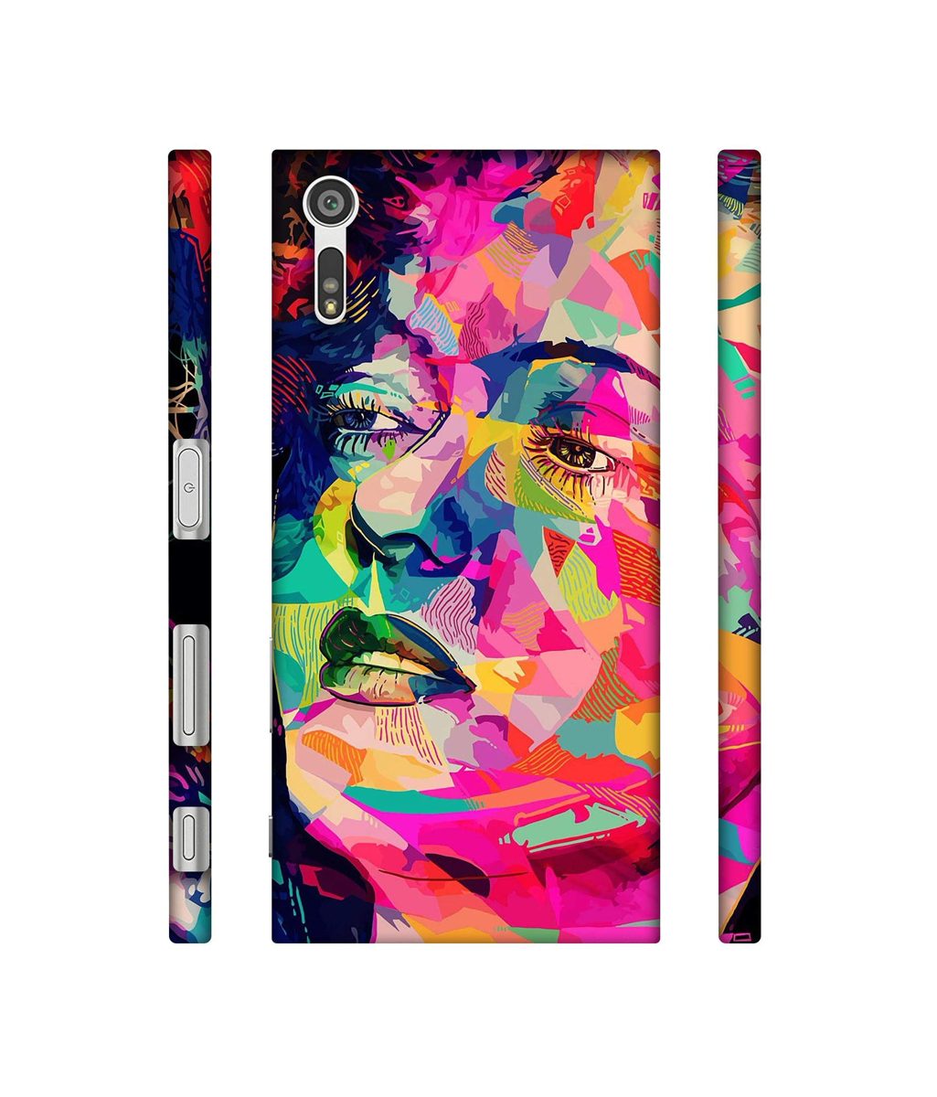Amazon Brand - Solimo Designer Multicolor Lady Vector 3D Printed Hard Back Case Mobile Cover for Sony Xperia XZ Dual