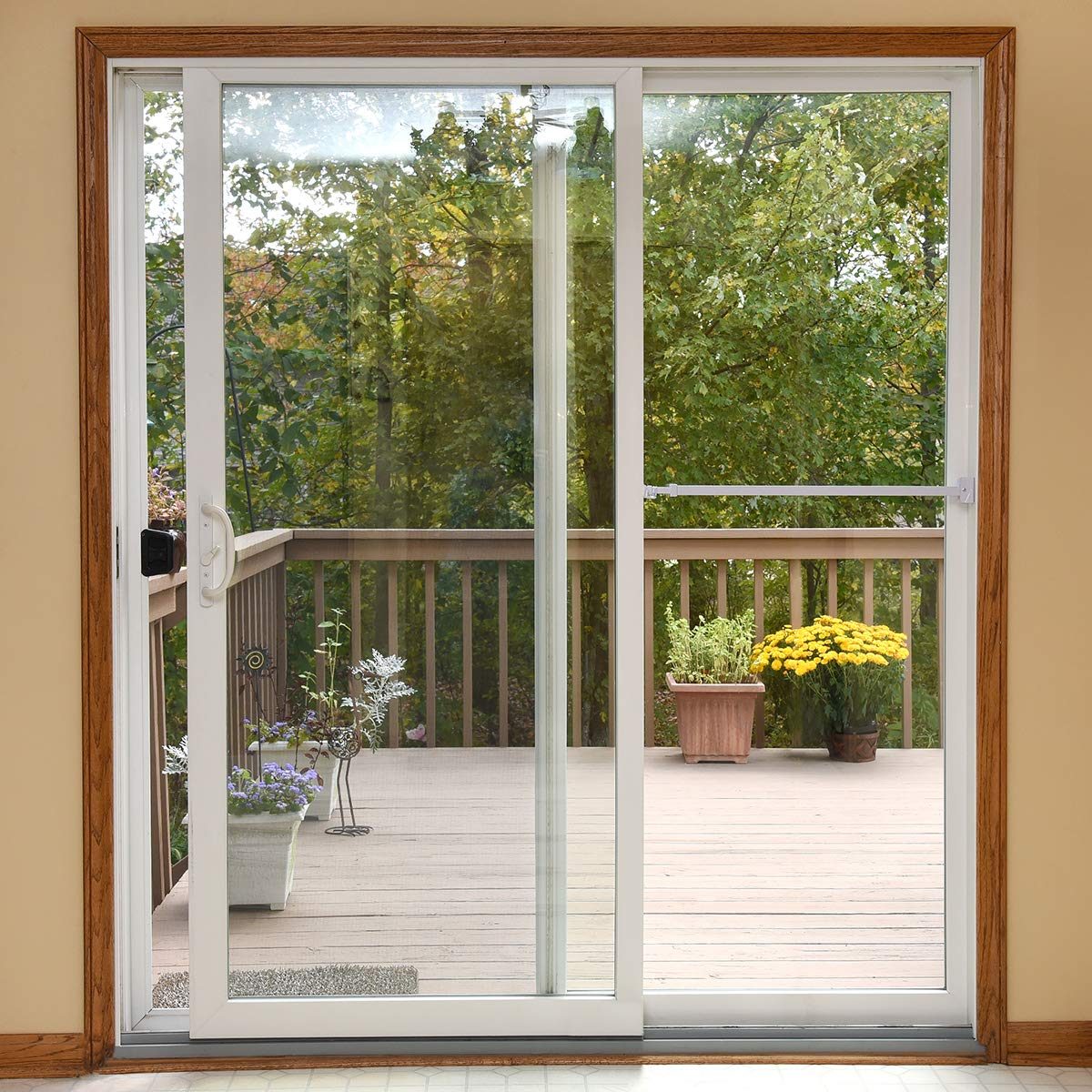 AmazonBasics Patio Door Security Bar, White, 1-Pack