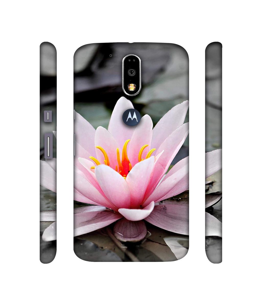 Amazon Brand - Solimo Designer Lotus 3D Printed Hard Back Case Mobile Cover for Motorola Moto G4 Plus (with Logo Cut)