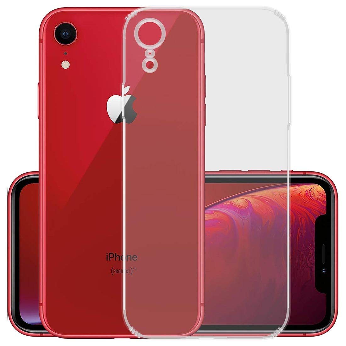 Amazon Brand - Solimo Anti Dust Plug Mobile Cover (Soft & Flexible Back case), for Apple iPhone XR (Transparent)