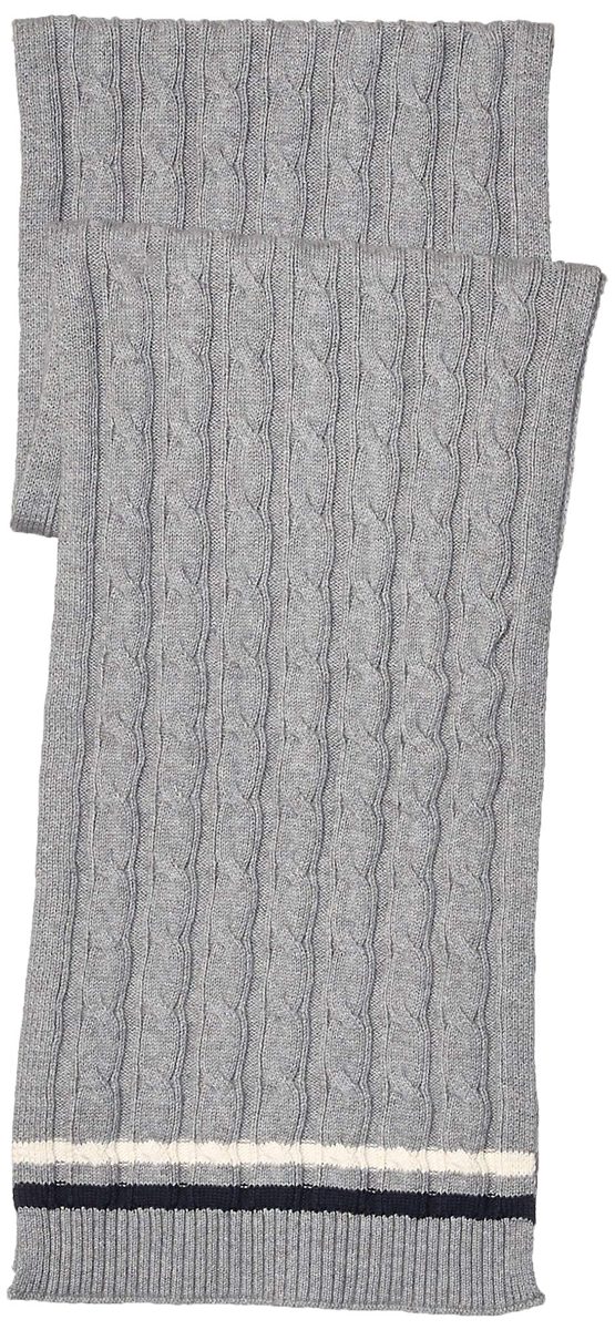 Amazon Brand - Goodthreads Men's Soft Cotton Cable Knit Scarf, Heather Grey, One Size