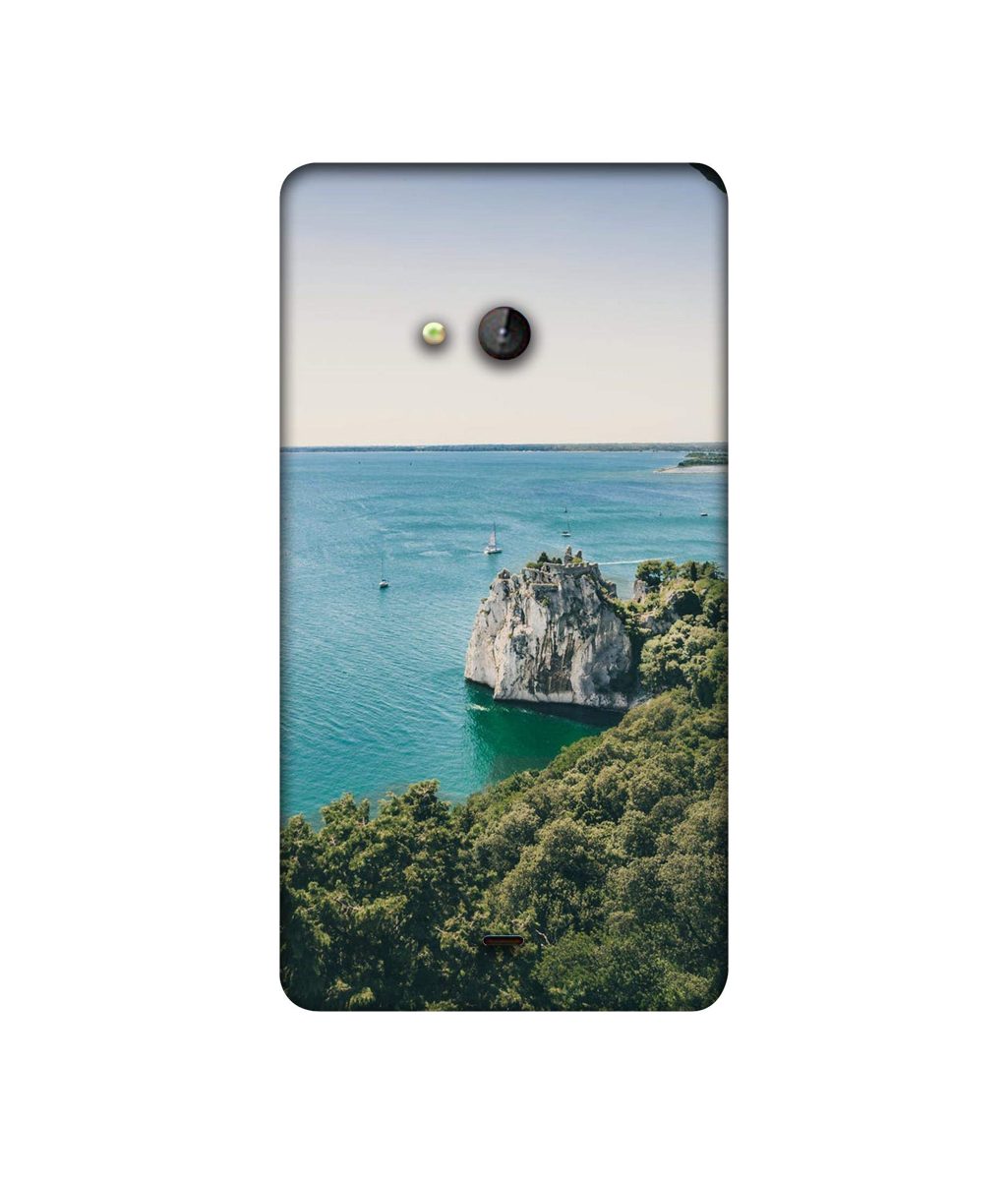Amazon Brand - Solimo Designer Sea View 3D Printed Hard Back Case Mobile Cover for Microsoft Lumia 540