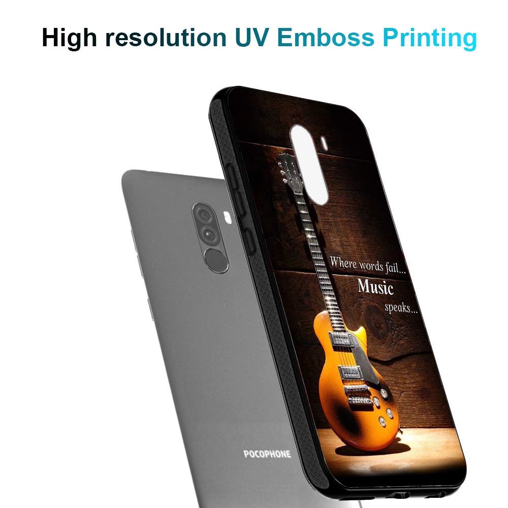 Amazon Brand - Solimo Designer Guitar Printed Hard Back Case Mobile Cover for Poco F1 (D1156)