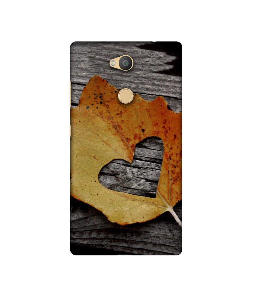 Amazon Brand - Solimo Designer Leaf with Heart Cut 3D Printed Hard Back Case Mobile Cover for Sony Xperia L2