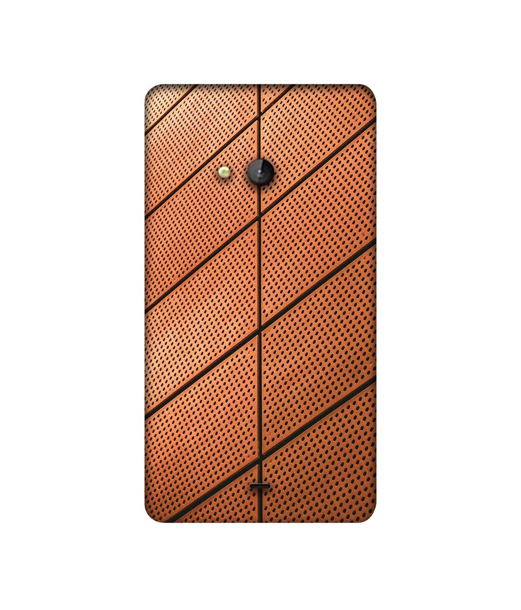 Amazon Brand - Solimo Designer Leather Texture 3D Printed Hard Back Case Mobile Cover for Microsoft Lumia 540