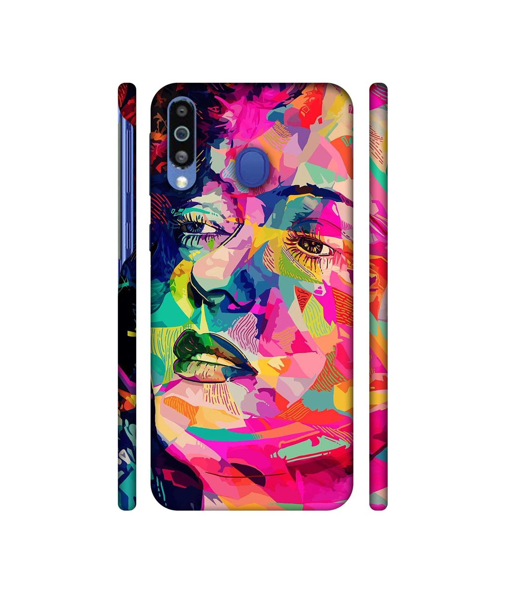 Amazon Brand - Solimo Designer Multicolor Lady Vector 3D Printed Hard Back Case Mobile Cover for Samsung Galaxy M21