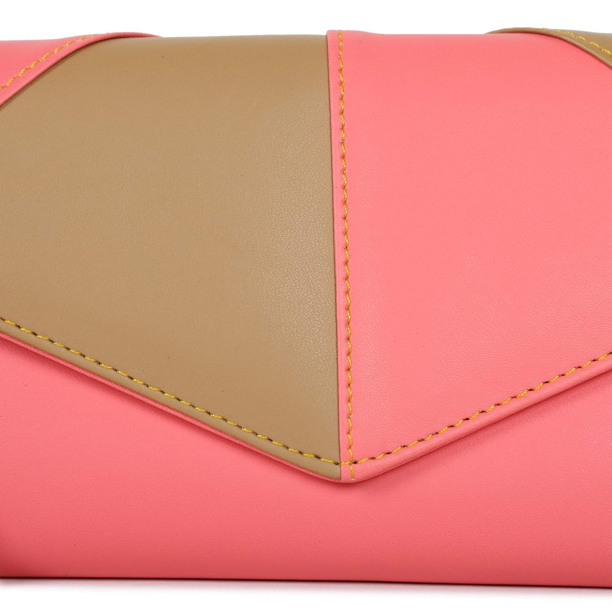 Nia & Nicole Women's Wallet (Dark Peach, Beige)
