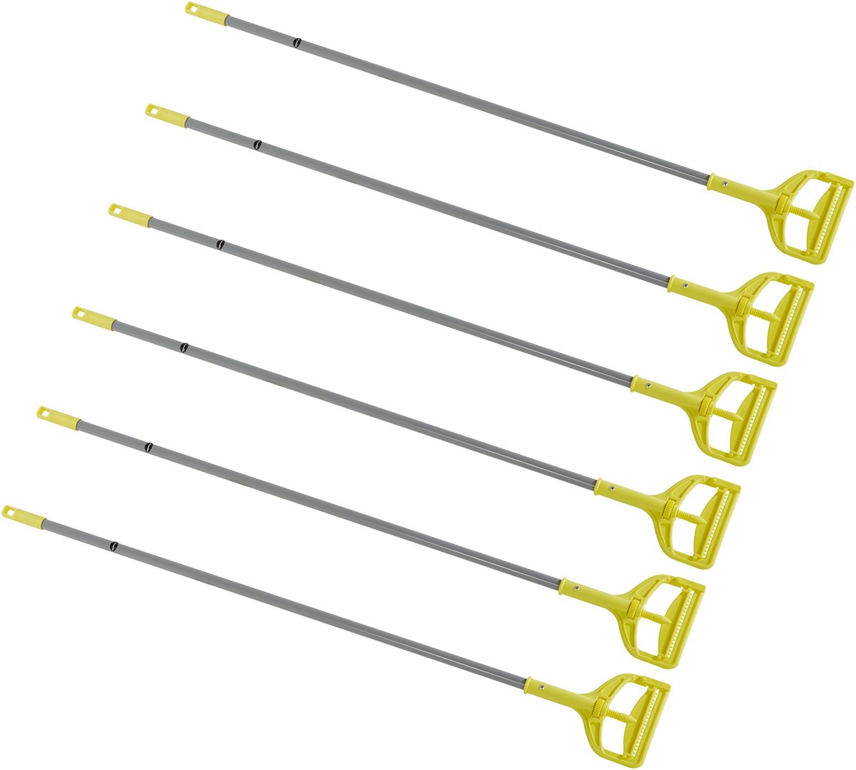 AmazonBasics 60 Inch Commercial Jaw Mop Handle, 6-Pack