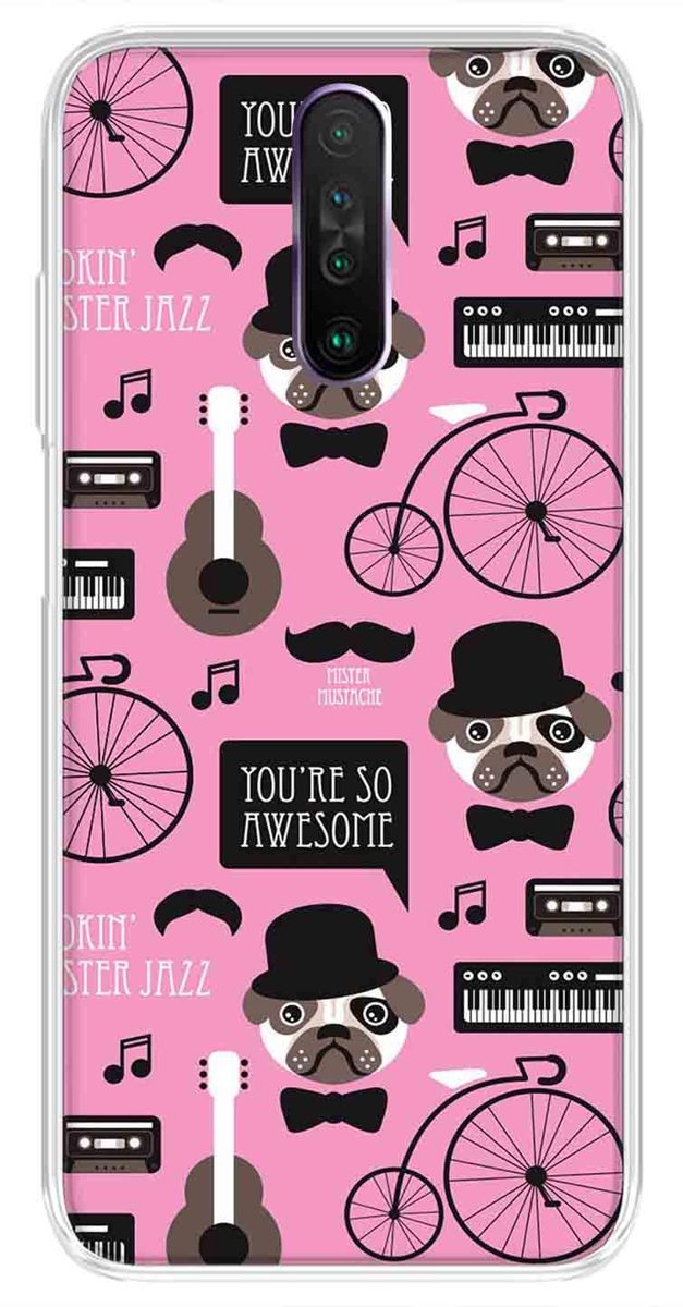 Amazon Brand - Solimo Designer Multicolor Bicycle Pink Pattern Design Printed Soft Back Case Mobile Cover for Poco X2 / Xiaomi Redmi K30