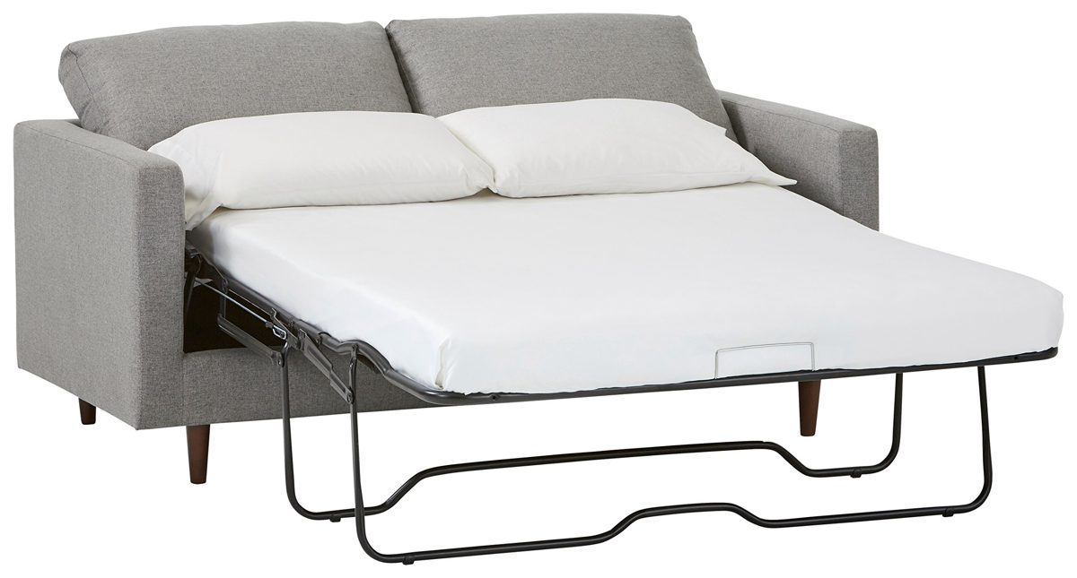 Rivet Revolve Modern Upholstered Sofa Bed, 70"W, Grey Weave