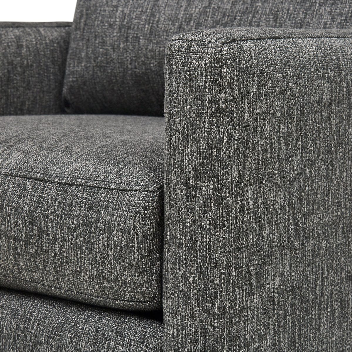 Amazon Brand – Rivet Edgewest Low Back Modern Accent Chair, 34"W, Charcoal Grey