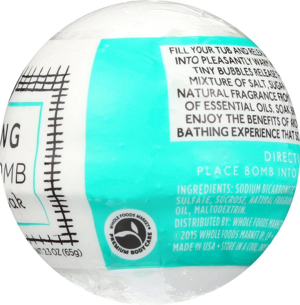 Whole Foods Market, Fizzing Epsom Bomb, Muscle Soak, 2.3 oz