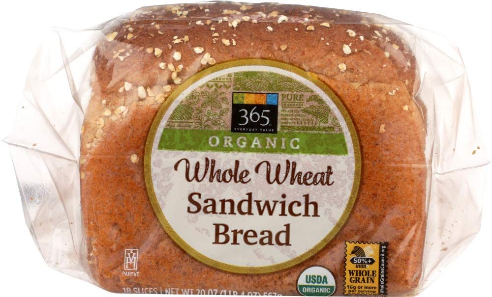 365 Everyday Value, Organic Whole Wheat Sandwich Bread, 20 oz