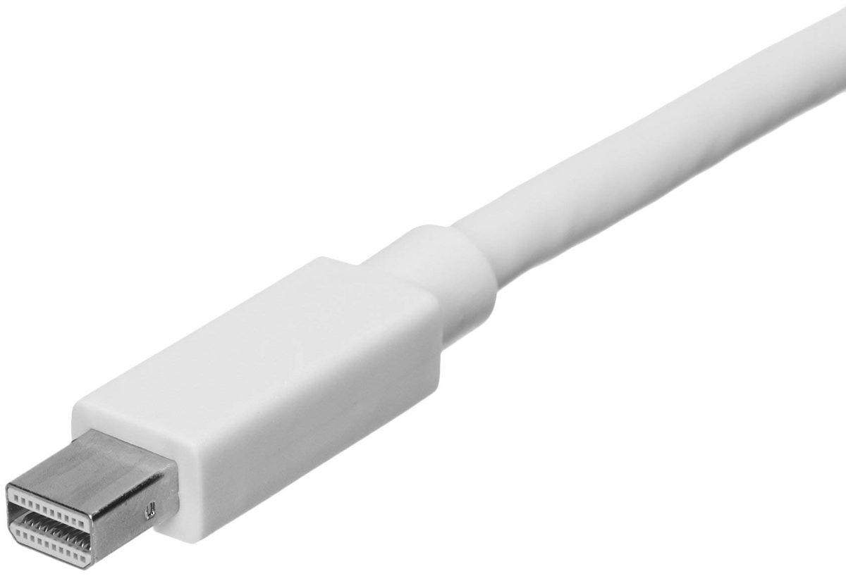 AmazonBasics Mini DisplayPort to HDMI/DVI/VGA Adapter - White, 5-Pack (Renewed)