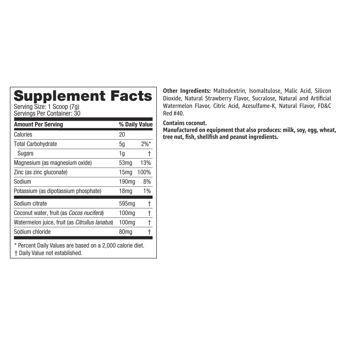 Amazon Brand - Solimo Electrolyte Powder, Watermelon, 7.6 Ounce (30 Servings)