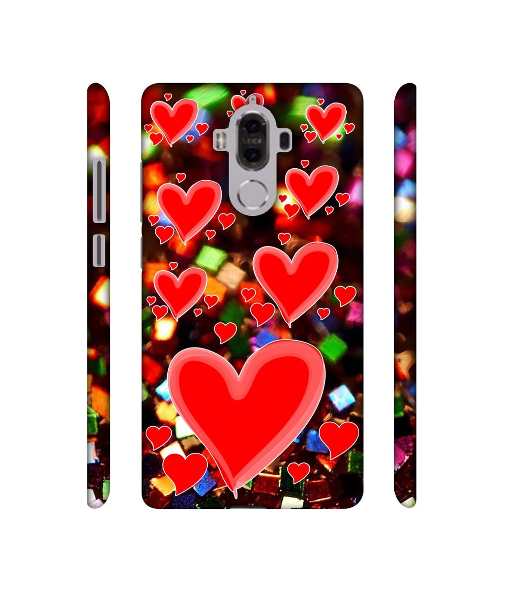 Amazon Brand - Solimo Designer Heart Texture on Glitters 3D Printed Hard Back Case Mobile Cover for Huawei Mate 9