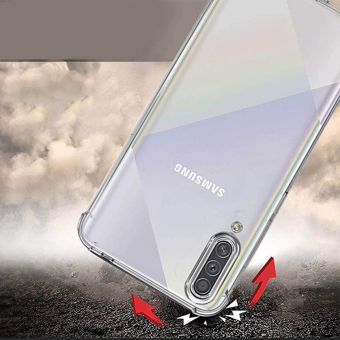 Amazon Brand - Solimo Mobile Cover (Soft & Flexible Back case) for Samsung Galaxy A30s (Transparent)