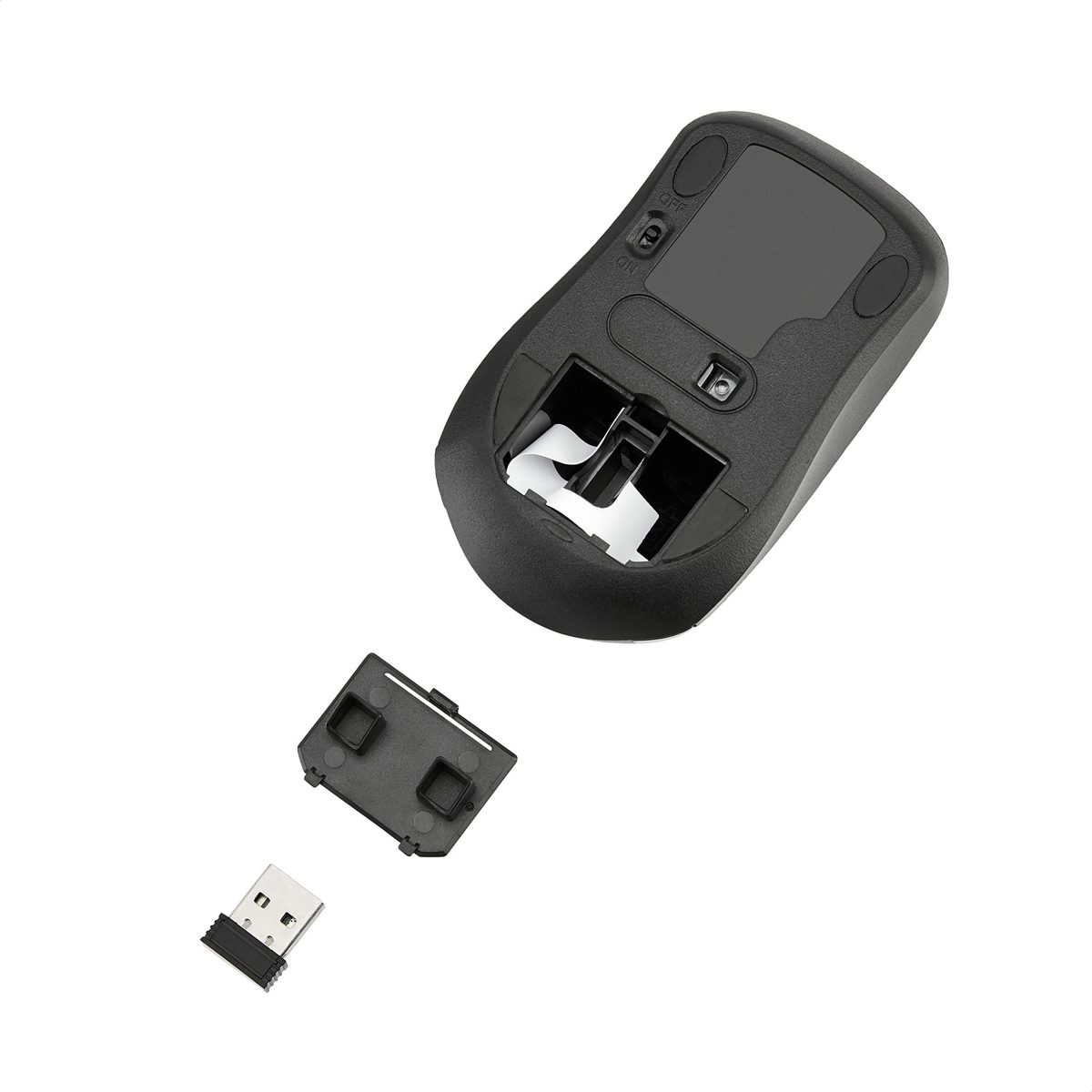 AmazonBasics Wireless Computer Mouse with USB Nano Receiver - Purple (Renewed)