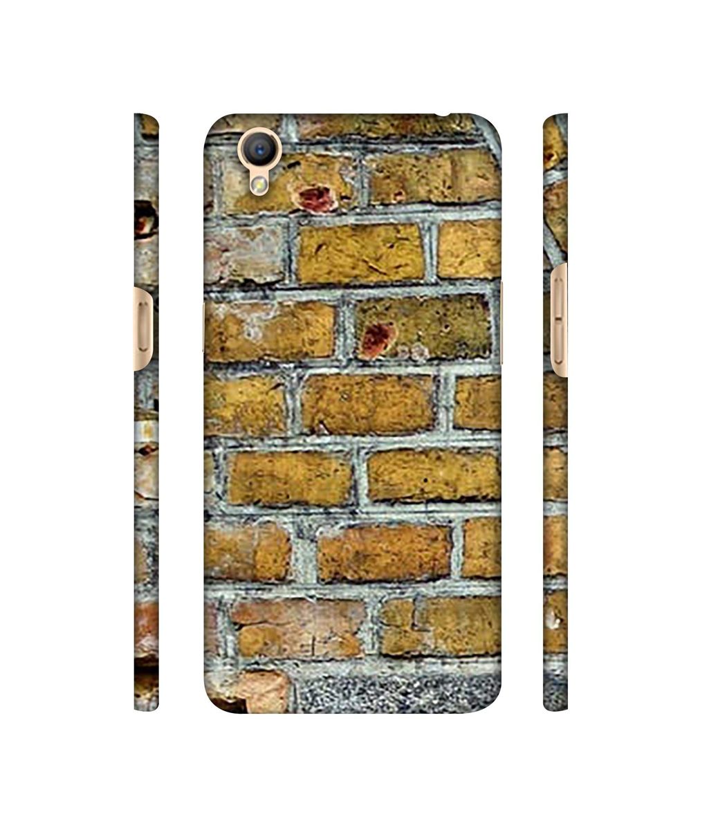 Amazon Brand - Solimo Designer Yellowesh Brick Texture 3D Printed Hard Back Case Mobile Cover for Oppo A37