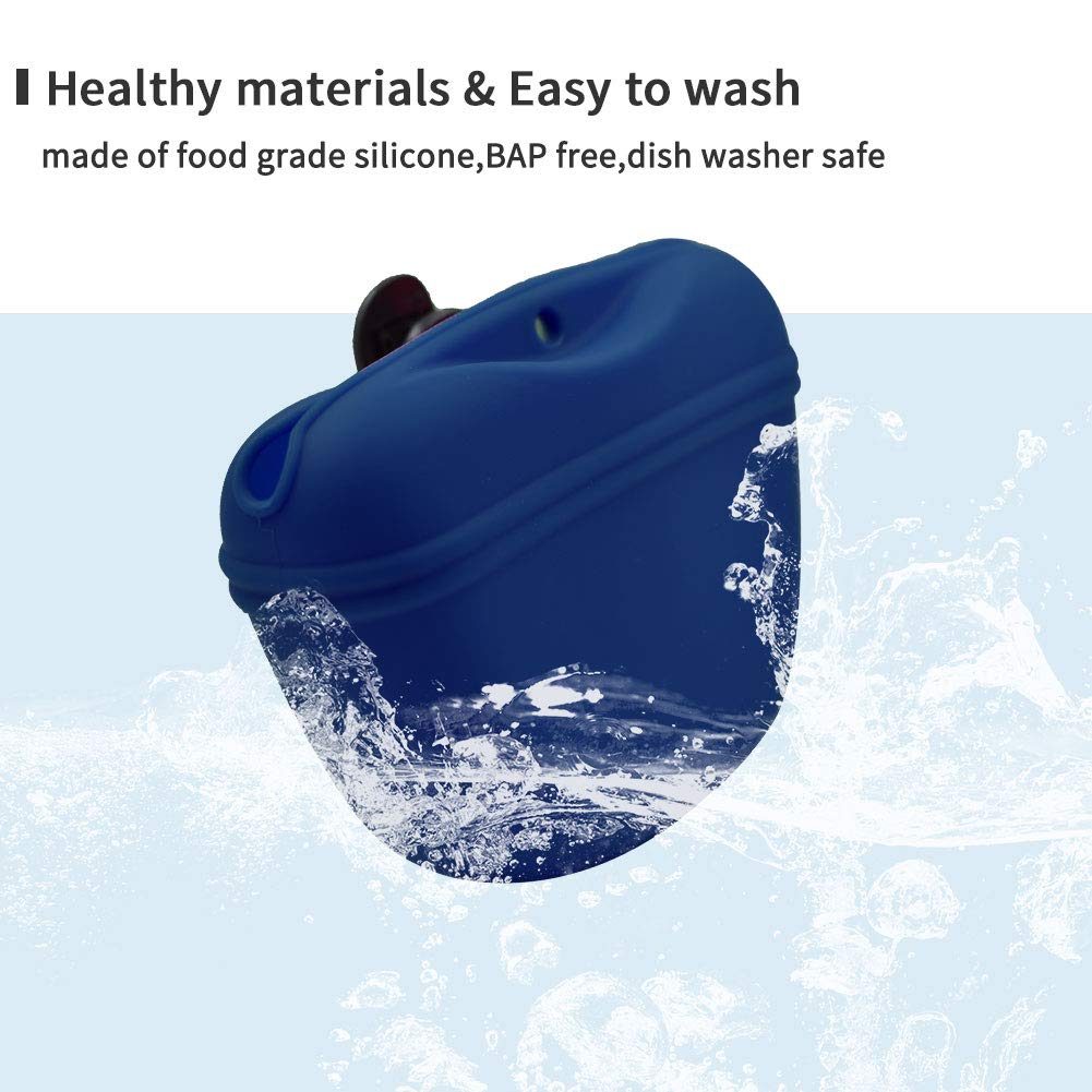 UMI. Essential Silicone Dog Treat Pouch with Clip,Portable Dog Food Container for Training,Convenient Magnetic Buckle Closing and Waist Clip,Food Grade Silicone BPA Free
