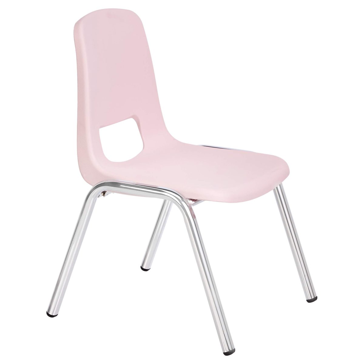 AmazonBasics 12 Inch School Classroom Stack Chair, Chrome Legs, Assorted Color, 6-Pack