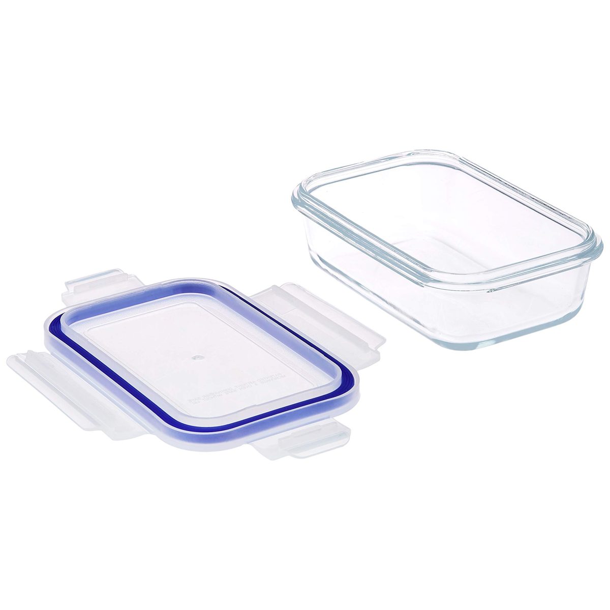 (Renewed) Amazon Brand - Solimo Rectangular Glass Storage Storage Container Set, 400ml, Set of 3, Transparent