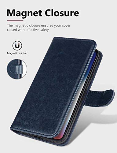 Amazon Brand - Solimo Flip Leather Mobile Cover (Soft & Flexible Back case) for Samsung Galaxy M31 (Blue)