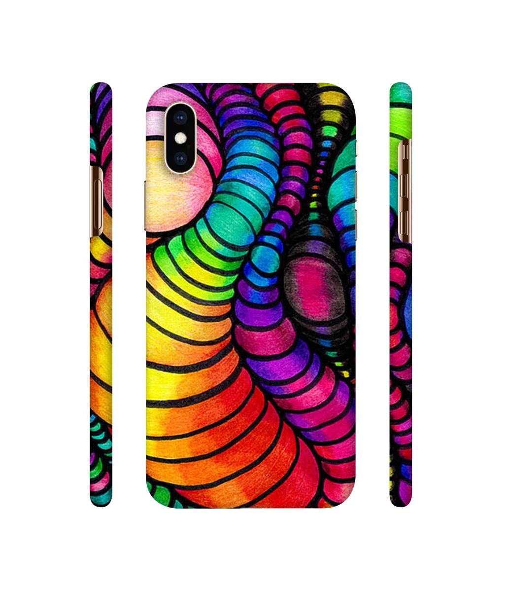 Amazon Brand - Solimo Designer Semi Circle Texture 3D Printed Hard Back Case Mobile Cover for Apple iPhone Xs Max