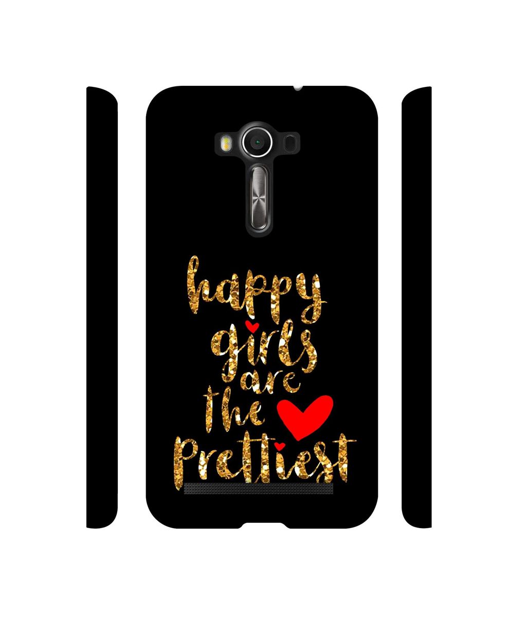Amazon Brand - Solimo Designer Happy Girls are The Prettiest 3D Printed Hard Back Case Mobile Cover for Asus Zenfone 2 Laser ZE550 KL