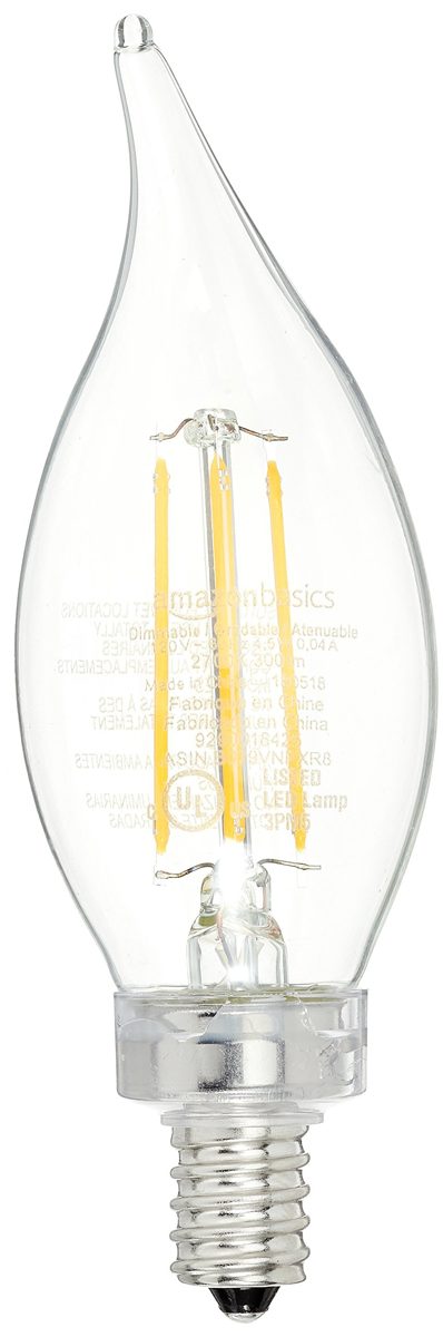 AmazonBasics Commercial Grade LED Light Bulb 40W Equivalent, BA11, Soft White, Dimmable, 6-Pack