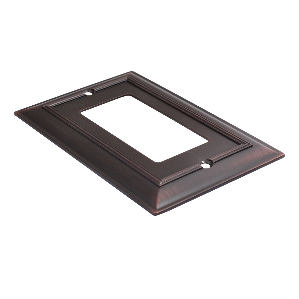 AmazonBasics Single Gang Wall Plate, Oil Rubbed Bronze, 3-Pack
