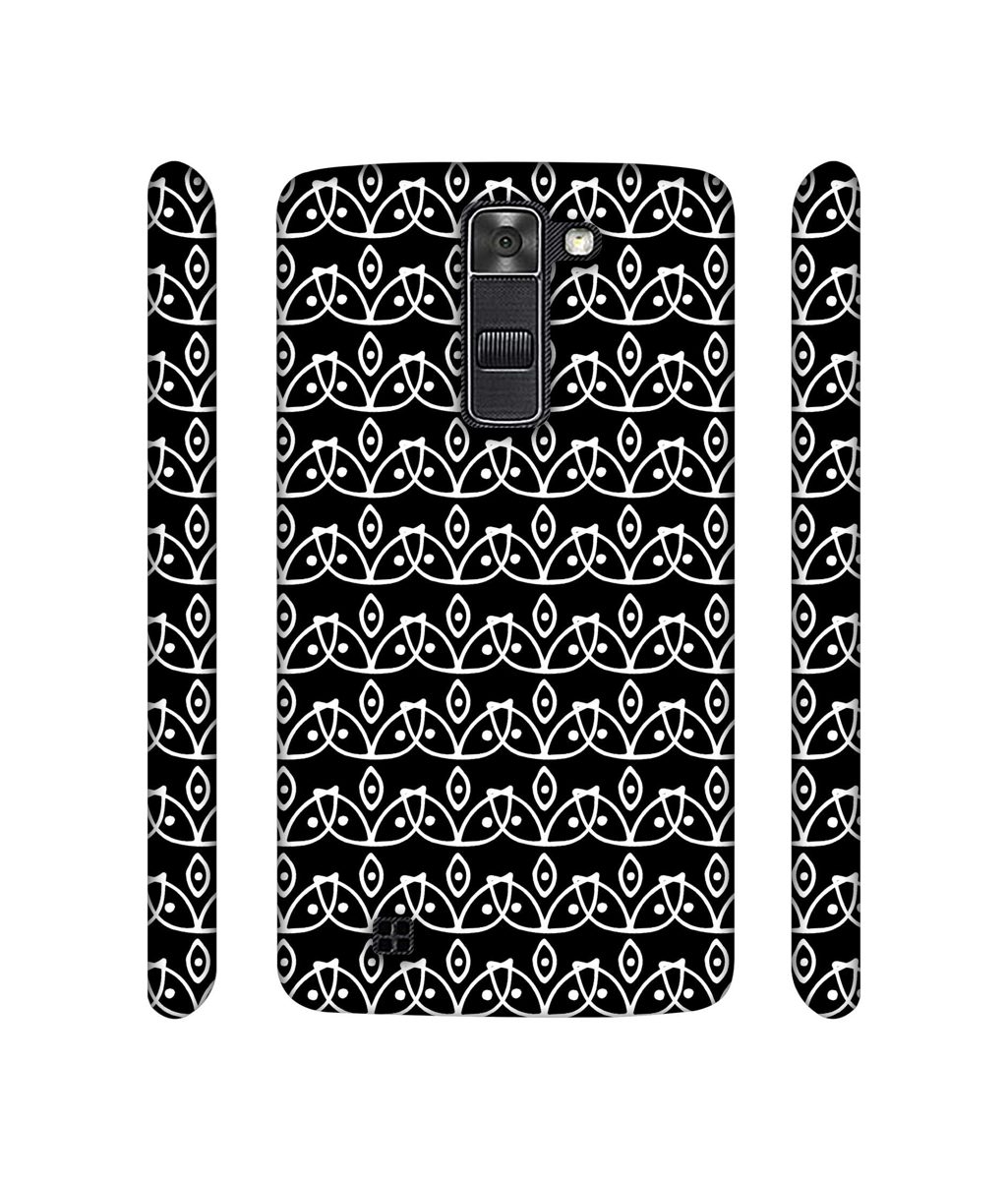 Amazon Brand - Solimo Designer White Flowers Pattern 3D Printed Hard Back Case Mobile Cover for LG K7