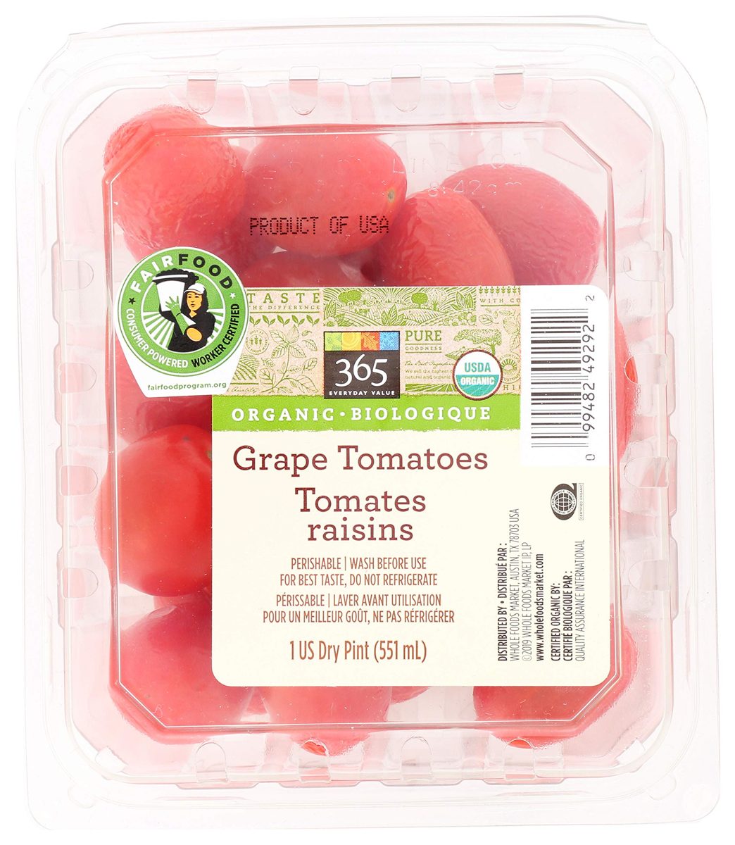 365 Everyday Value, Organic Grape Tomatoes, 10 oz Clamshell