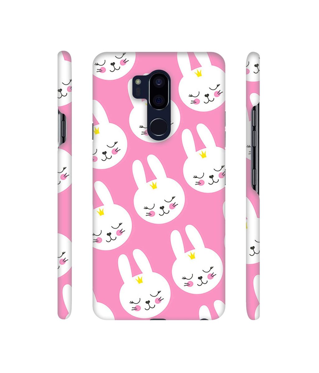 Amazon Brand - Solimo Designer Rabbit Pattern 3D Printed Hard Back Case Mobile Cover for LG G7 ThinQ