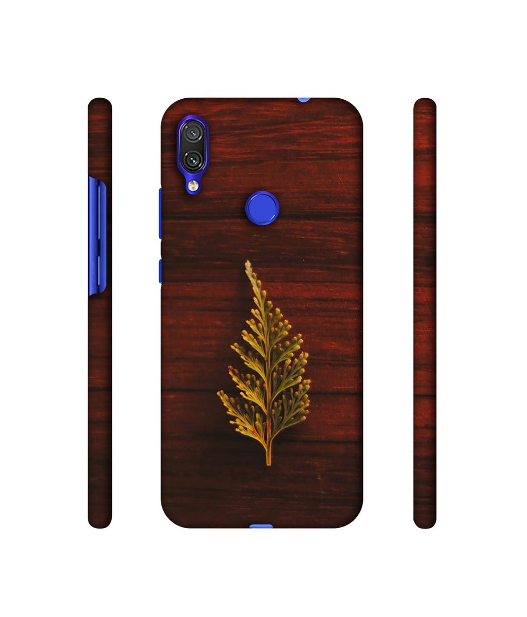 Amazon Brand - Solimo Designer Leaf on Wood 3D Printed Hard Back Case Mobile Cover for Xiaomi Redmi Note 7 Pro