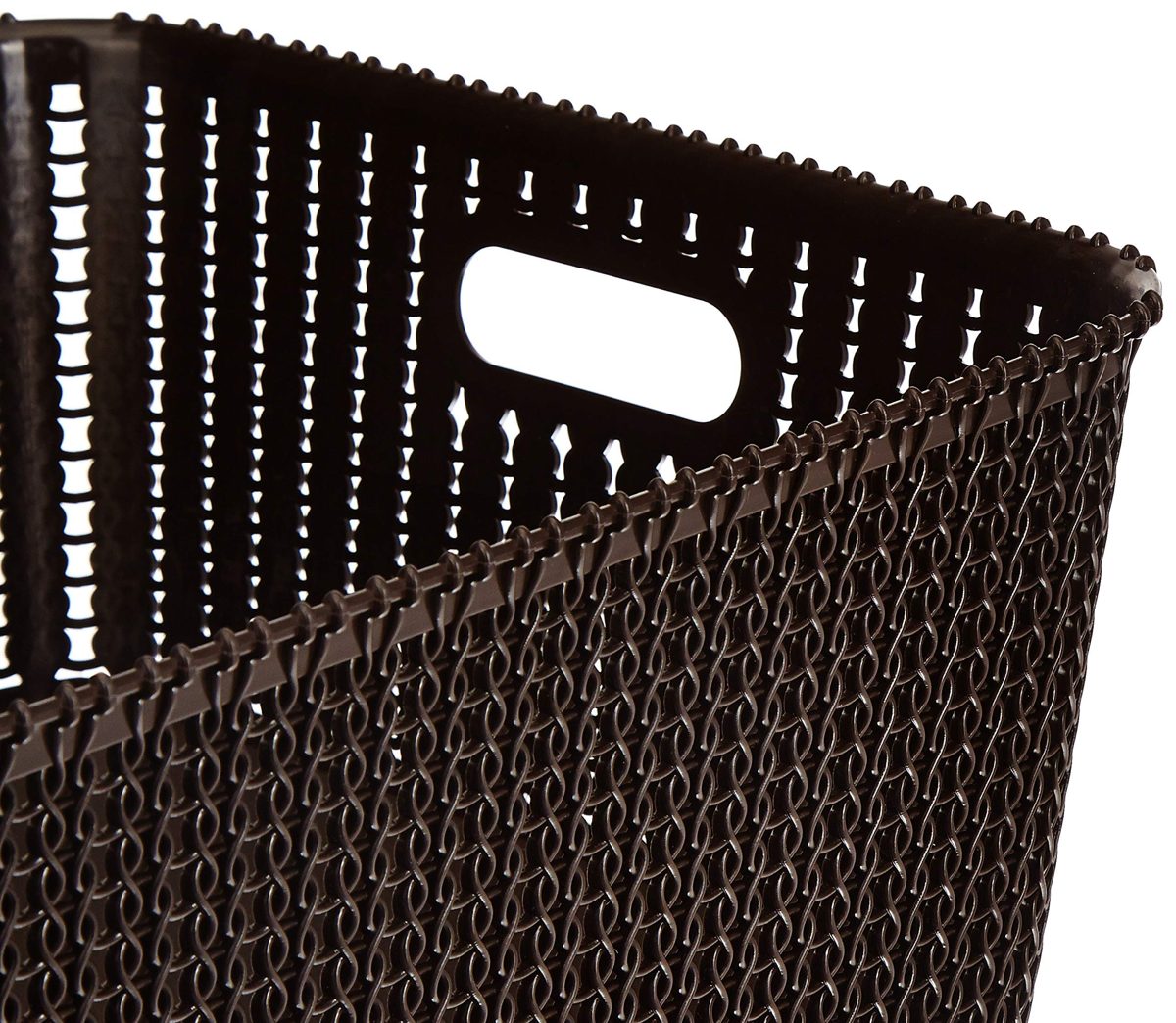 (Renewed) Amazon Brand - Solimo Storage Basket, Set of 2, Medium, Brown
