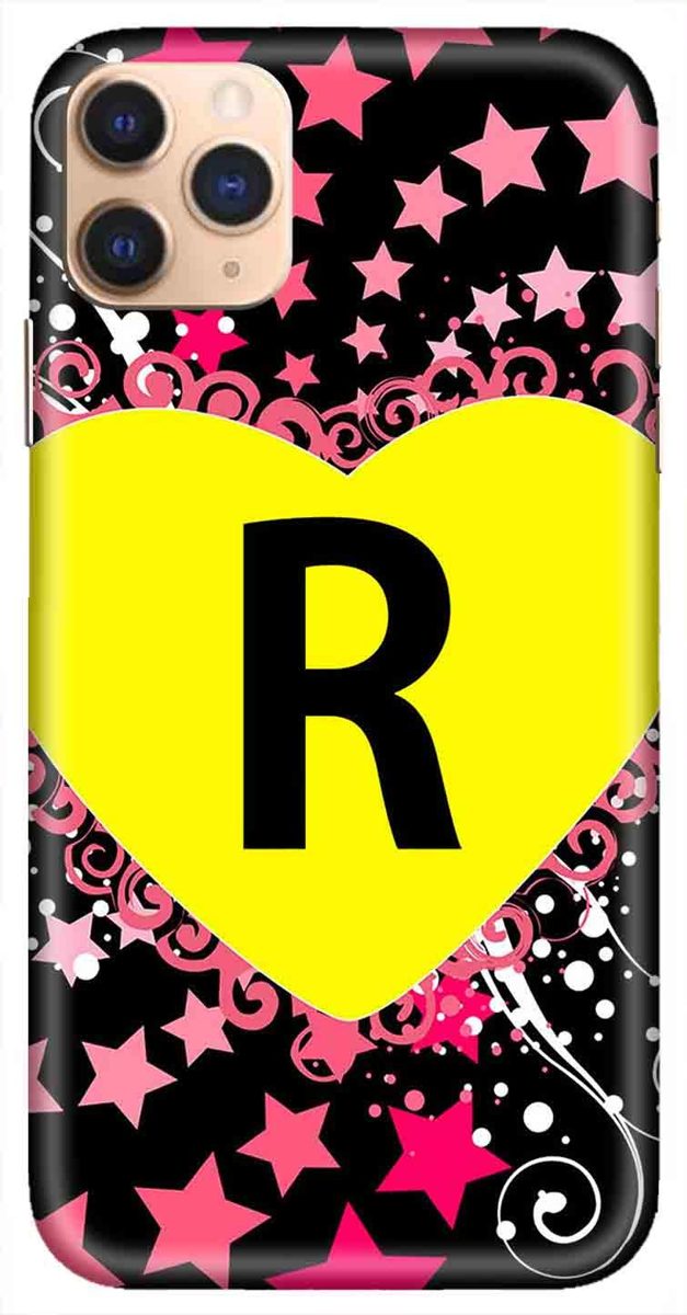 Amazon Brand - Solimo Designer Heart Pattern Alphabet-R 3D Printed Hard Back Case Mobile Cover for Apple iPhone 11 Pro