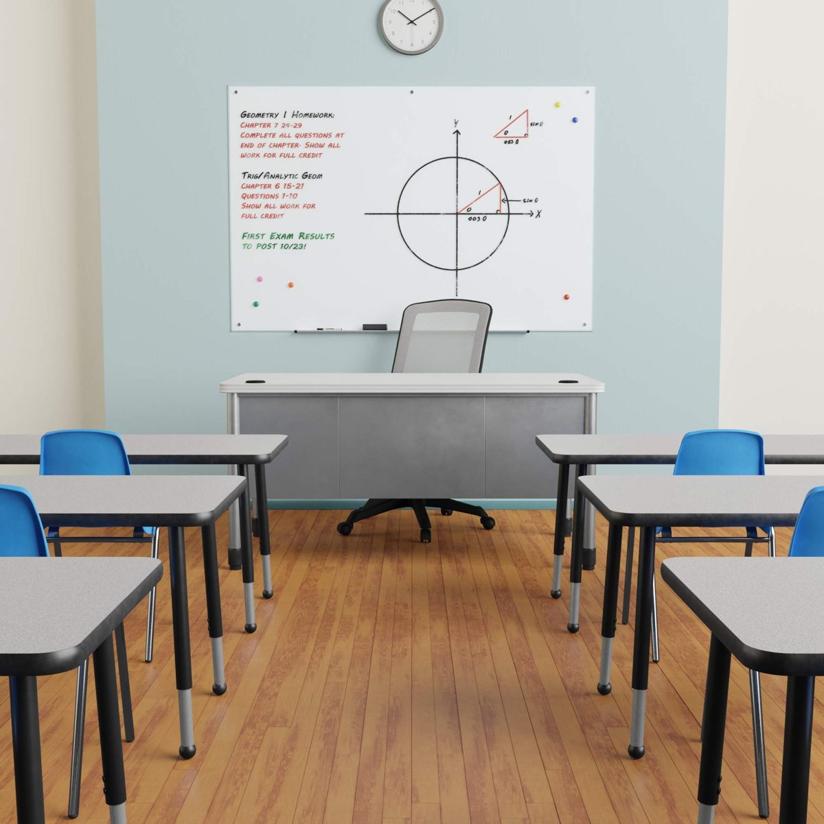 AmazonBasics - Frosted Glass Dry Wipe Non Magnetic Whiteboard