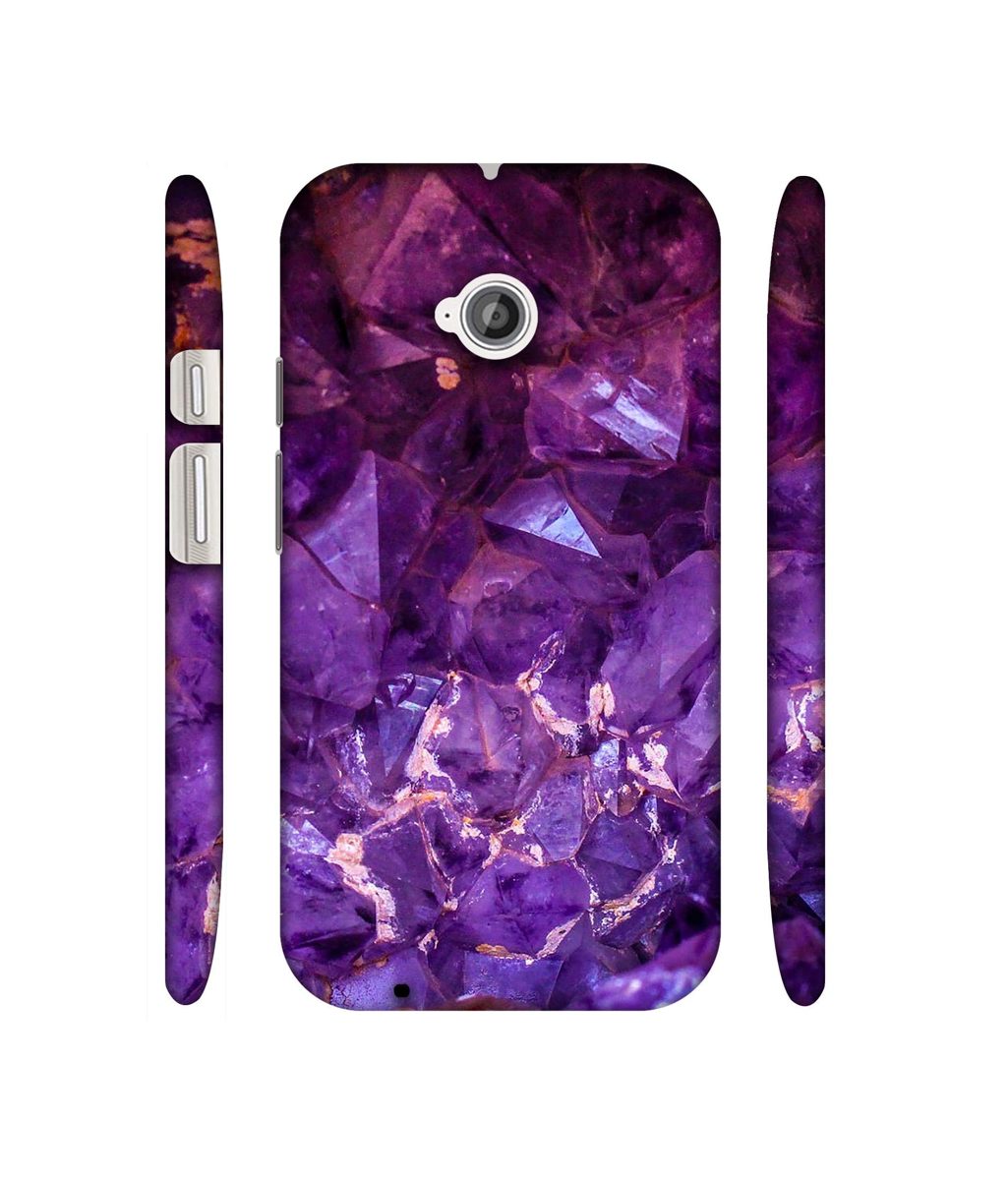 Amazon Brand - Solimo Designer Purpal Stone 3D Printed Hard Back Case Mobile Cover for Motorola Moto E 2nd Generation